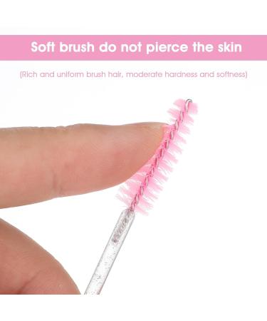 50 Disposable Pink Lash Brushes & Eyebrow Spoolers - Crystal Mascara Wands for Beauty Salon & Home Use - Buy Online on GoSupps.com