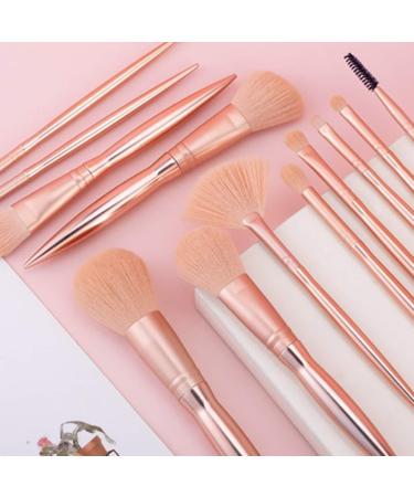 Buy Luxury 12-Piece Golden Makeup Brush Set | Professional Premium Synthetic Brushes for Flawless Beauty - Buy Online on GoSupps.com