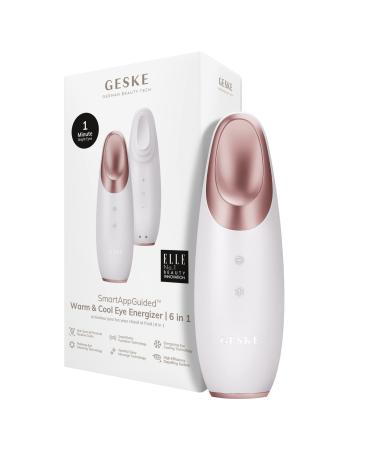 Geske |SmartAppGuided Warm & Cool Eye Energizer |6 in 1 |Eye massager |Massage device against dark circles |Remove tear bags and loopholes |Electrical eye massage Starlight - Buy Online on GoSupps.com