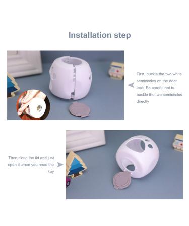 Jakuva 10 Pack Child Proof Door Knob Safety Cover - Lockable Design for Children Safety (White) - Buy Online on GoSupps.com