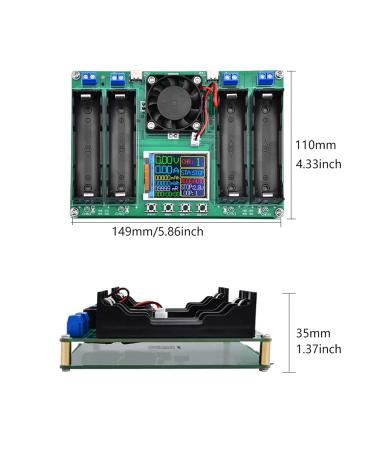 18650 Battery Capacity Tester 4 Channel Data Reset Wide Usage Battery Internal Resistance Meter DC5V for Measurement - Buy Online on GoSupps.com