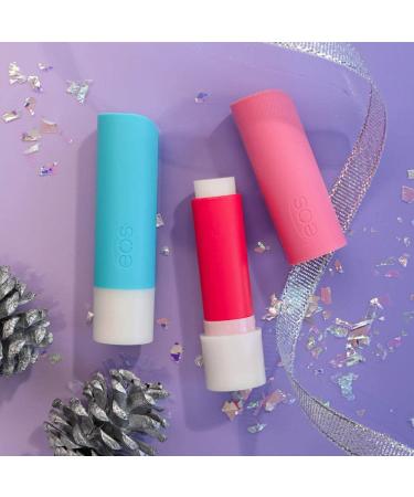 EOS Limited Edition Holiday Lip Balm Raspberry Cloud & Blackberry Bellini All-Day Moisture Made for Sensitive Skin 0.14 oz 2-Pack Clear - Buy Online on GoSupps.com