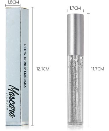 Glitter Mascara Shiny Mascara Glitter Eyeshadow Mascara - Waterproof Glitter Mascara for Eyelashes Sparkling Diamonds Mascara for Sensitive Eyes Zero Clumps Long Lasting Anti-smudge 5ML - Buy Online on GoSupps.com