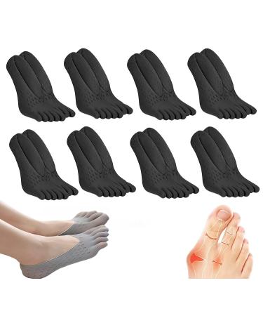 Sock Align Toe Socks for Bunion Projoint Antibunions Health Sock Anti Bunions Health Sock Bunions Compression Socks for Swelling Relief Split Toe Orthopedic (8PCS-B)