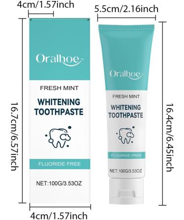Fresh Mint Toothpaste with Natural Peppermint Extract Fluoride-Free Formula for a Healthy Clean Gently Polishes Teeth and Fights Odor for Long-Lasting Fresh Breath 3.53oz - Buy Online on GoSupps.com