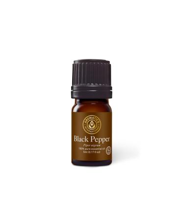 Aromatics International Premium Organic Black Pepper Essential Oil 5ml | 100% Pure Essential Oil for Diffusion & Aromatherapy Black Pepper 0.17 Fl Oz (Pack of 1)