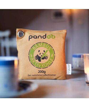 Pandoo Bamboo Air Freshener with Activated Carbon | 2x200g Dehumidifier & Smell Remover for Home & Car - Buy Online on GoSupps.com