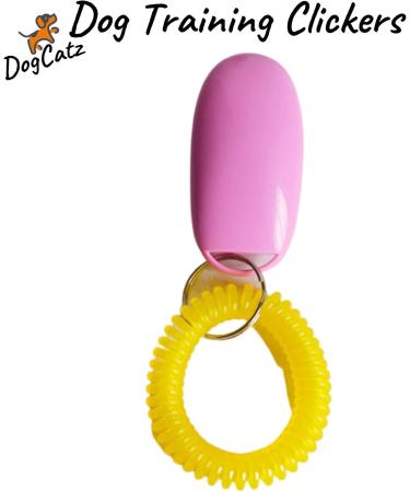 Dog Puppy Clicker for Obedience Training - Pink Clicker for Puppies & Cats | Best Pet Training Tool - Buy Online on GoSupps.com