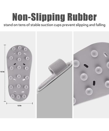Silicone Shower Foot Scrubber - Non-Slip Personal Foot Massage & Cleaning Tool for Men and Women - 1Pcs Grey - Buy Online on GoSupps.com