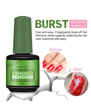 Magic Gel Nail Polish Remover - Quick, Efficient & Gentle on Nails | Professional Manicure Salon at Home | Perfect Gift for Women and Girls - Green2 - Buy Online on GoSupps.com
