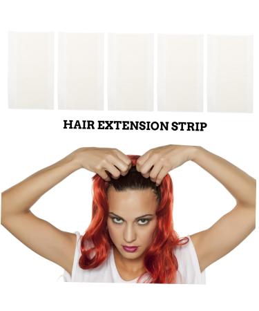 POPETPOP 5 Sheets Double-sided Tape Double Sided Adhesive Tape Invisible Lace Wig Waterproof Wig Tape Adhesive Hold Wig Tape Toupee Tape Double Sided Tape for Wig White Hair Tape Strips 2X0.5X0.1CM White - Buy Online on GoSupps.com