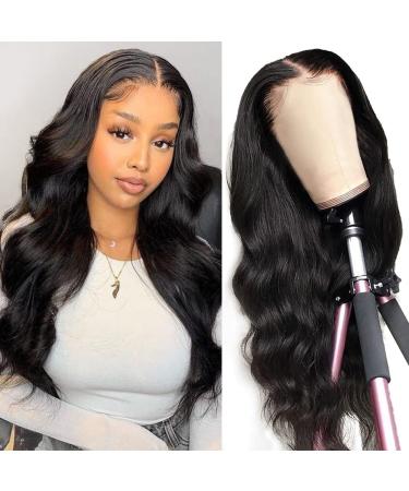 Hedy Body Wave Lace Front Wigs Human Hair Pre Plucked with Baby Hair Glueless 180% Density 10A Lace Closure Wigs for Black Women Natural Color 22 inch 22 Inch Natural Black Color