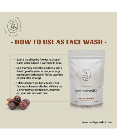 Neel Ayurvedics Reetha Powder | Aritha Powder | Sapindus mukorossi | Indian Soapberry Powder - 300 GM - Buy Online on GoSupps.com