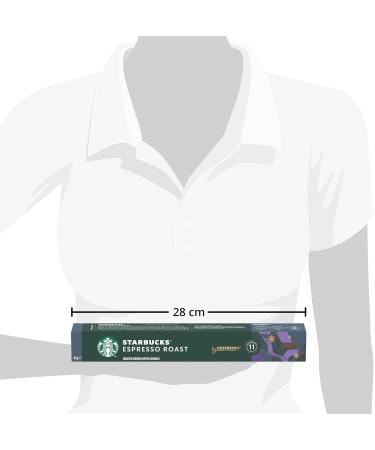 STARBUCKS Espresso Roast by Nespresso Dark Roast Coffee Capsules 10 x 10 (100 Capsules) - Buy Online on GoSupps.com