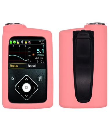 Premium Silicone Cover Soft Case for Medtronic Insulin Pumps (MiniMed 630G MiniMed 640G MiniMed 650G MiniMed 670G MiniMed 770G MiniMed 780G) (Pink)