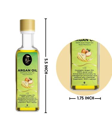 100% Pure Argan Oil - Cold Pressed Organic Moroccan Oil for Hair Skin & Face | Moisturizer for Dry & Damaged Hair & Skin - 3.3 fl oz - Buy Online on GoSupps.com