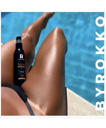 Byrokko Shine Brown Tan Bundle: Premium Browning Accelerator Cream & Quick Tanning Oil - 100% Natural Ingredients - 190ml & 150ml - Buy Online on GoSupps.com