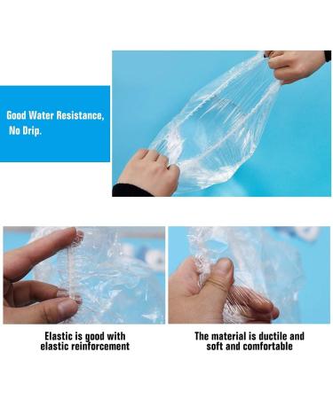 100 Pcs Disposable Clear Plastic Shower Caps - Waterproof Spa, Hotel, Salon, and Travel Hair Protection - Buy Online on GoSupps.com