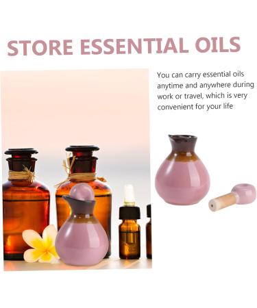 1set Essential Oil Bottle Essential Oil Roller Fragrance Jar Essential Oil Container Ceramic Fragrance Diffuser Containers with Lids Mini Wishing Jars Ceramics Miss Empty Bottle 9.5x6.5cm Red - Buy Online on GoSupps.com