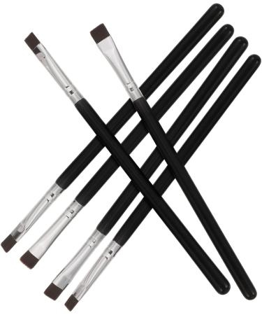 Healeved 30 Pcs Flat Eyebrow Brush Eye Shadow Brush Flat Thin Eyeliner Brush Makeup Tool Wooden Handle Black - Buy Online on GoSupps.com