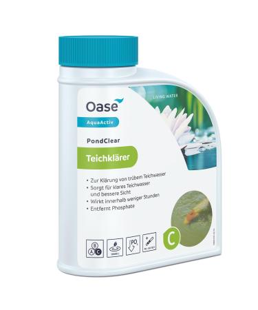 OASE 43140 Aquaactiv Pondclear Pond Declarer 500 ml - pond care |Immediate effect |binds floating algae |against non-filterable contaminants in the (swimming koi) pond - Buy Online on GoSupps.com