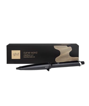 ghd Creative Curl Tapered Hair Curling Wand 1" Innovative Round Base to 0.9" Tip with Safer-for-Hair Styling Temperature Designed to Create Tight Textured Hair Curls to Soft Beachy Waves Black + Curl Hold Spray - Buy Online on GoSupps.com