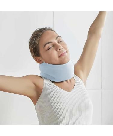 Cervical Neck Brace | Adjustable Foam Soft Wraps - Foam Cervical Collar Soft Neck Support for Women & Men Keeps Vertebrae Stable Relieves Neck and Spine Pressure Blue M - Buy Online on GoSupps.com
