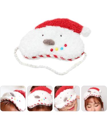 Shop 1pc Christmas Sleep Mask - Plush Eye Covers for Travel & Office | Cozy Polyester Sleeping Mask for Festive Relaxation - Buy Online on GoSupps.com
