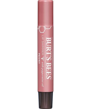 Burt's Bees Lip Shimmer for Women - Peony | Moisturizing & Hydrating Lip Balm with Vitamin E & Coconut Oil | 100% Natural | 0.09 oz - Buy Online on GoSupps.com