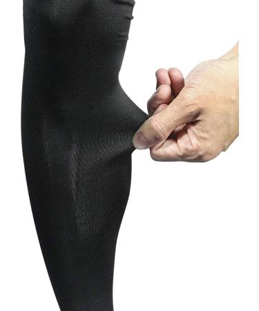 Kids Compression Leg Sleeves - Luwint Non-Slip UV Protection Support for Basketball, Running, Cycling - Black, Size M (10-11 Yrs) - 1 Pair - Buy Online on GoSupps.com