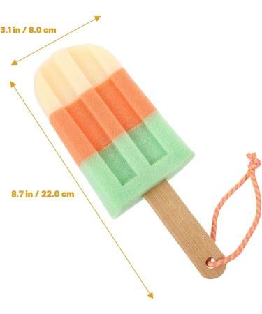 MILISTEN 3Pcs Ice Cream Body Sponge Scrubber - Exfoliating Shower Puffs with Hanging Rope - Fun Bath Accessories for All Skin Types - Buy Online on GoSupps.com