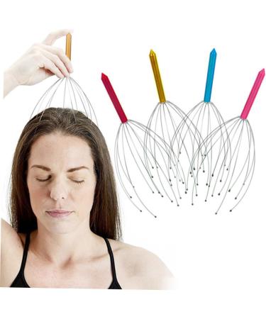 Fomiyes 2-in-1 Head Massager & Full Body Massage Device | Stainless Steel Scalp Scratch Octopus Massager for Ultimate Relaxation - Buy Online on GoSupps.com