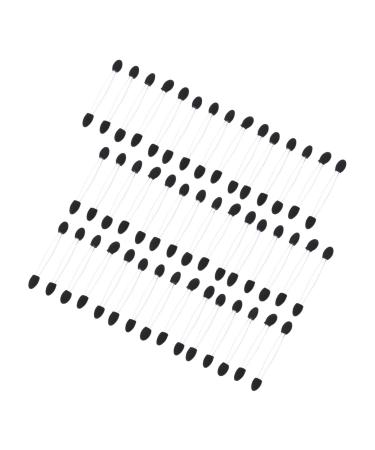 Beatifufu 100pcs Eye Shadow Stick Eye Makeup Tools Eyeshadow Cosmetic Eyeliner Brush Rubber Cotton 7.5x0.5cm Black