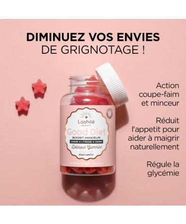 Lashil Beauty - Good Diet - Food Supplements - Powerful Hunger Cup - Made in France - Carob extract L-Tyrosine Chromium - 60 - Buy Online on GoSupps.com