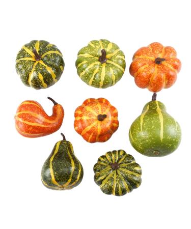 Ciieeo 8pcs Pumpkin Decor Halloween Pumpkin Halloween Fake Fruit Fall Pumpkins Decoration Foam Pumpkin Halloween Mini Pumpkin Microgreens Water Bird Whistle Decorate Artificial
