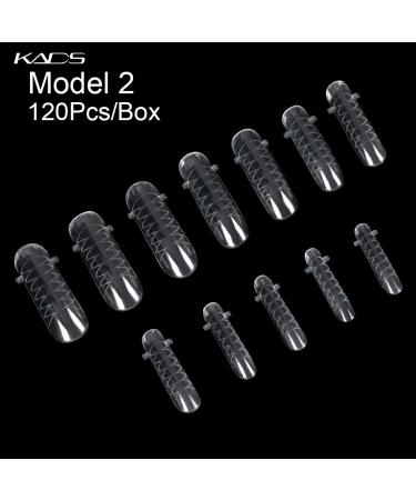 Kads Full Cover False Nails - Clear Acrylic UV Gel Tips (120pcs) with Size Guide | Perfect for Nail Art & Extensions - Buy Online on GoSupps.com