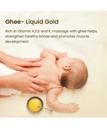 Blue Nectar Ayurvedic Baby Oil with Organic Ghee - 100% Natural Baby Massage Oil (200ml) - Buy Online on GoSupps.com