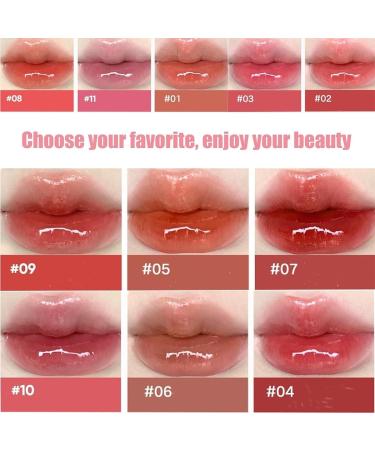 Judy Doll Moisturizing Jelly Lip Gloss Hydrating Lip Tint 2024 Mirror Lip Gloss with Metal Tip Applicator - Long Lasting & Non-Stick(10#) - Buy Online on GoSupps.com