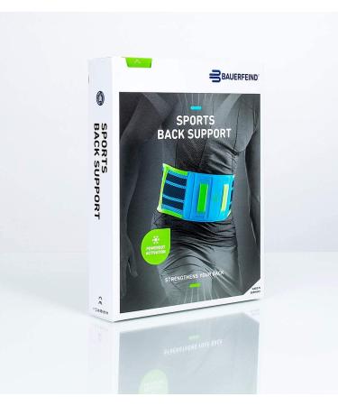 Bauerfeind Sports Back Support - Breathable Compression - Anatomically Contoured Pad - Air Knit Fabric - Black Medium - Buy Online on GoSupps.com