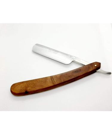 Professional razor shave shave 2 colored wooden handle hairstyle rust free shaving razor with a case of razor with a hollow cut and blade with gold etching