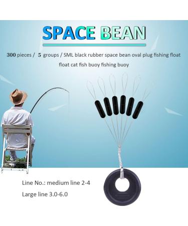 Symphony Angel Bobber Stopper - 300 Pieces 50 Sets | Black Rubber Pearls for Fishing Swimmers | Small Size (0.15-0.24mm Line Diameter) - Buy Online on GoSupps.com