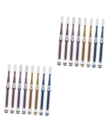 Minkissy 16 StK nano toothbrush toothbrush with silicone bristles manual toothbrush toothbrushes toothed hygiene travel toothbrush.