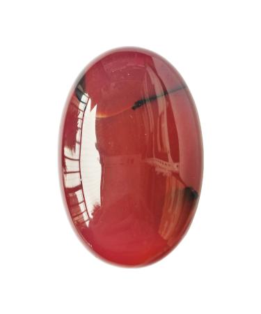 Manekieko Natural Red Agate Worry Stones Oval Palm Pocket Healing Crystal Massage Spa Energy Stone