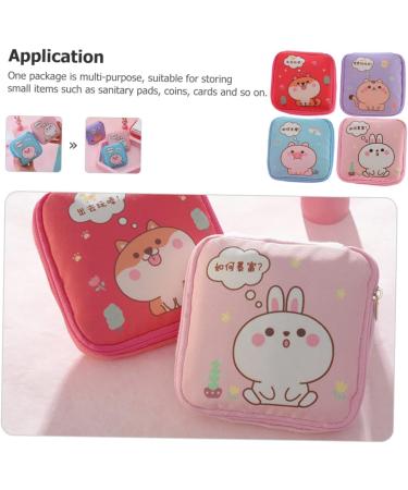 LALAFINA Period 4pcs Aunt's Towel Storage Bag - Menstrual Pad & Cosmetic Organizer Travel Bag - Buy Online on GoSupps.com
