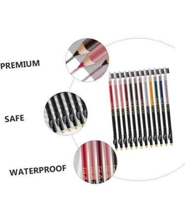 Beavorty 12pcs Lip Liner Eyeliner Eyebrow Pencil Black Makeup Lip Liner Makeup Pencil Natural Accessories - Buy Online on GoSupps.com