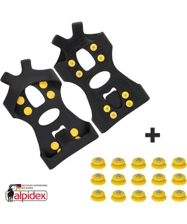 Alpidex Anti-Slide Shoe Spikes | Replacement Ice Grips for Size 35-47 | Ideal for Hiking & Winter Walking - Buy Online on GoSupps.com