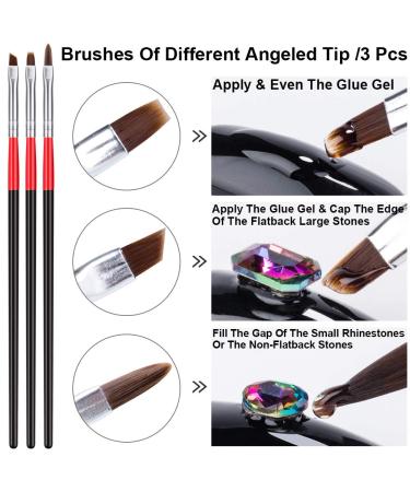 15ml Rhinestone Gel Adhesive with No Wipe Formula + 3 Brushes - Clear Resin for Nail Art & Jewelry Decoration - Buy Online on GoSupps.com