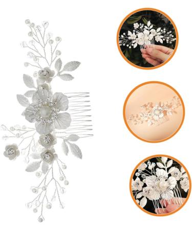 Beatifufu Flower Comb Bridal Hair Accessory Pearl Hair Accessories Hair Comb for Bride Wedding Hair Comb Wedding Hair Accessories for Brides Headpiece for Bride Bridal Headpiece Hair Jewelry - Buy Online on GoSupps.com