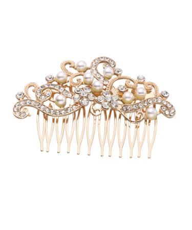 HAPINARY Hair Ornament Bridal Hair Clip Metal Hair Clips Veil Comb Wedding Crystal Hair Combs Barrettes for Women Bridal Veil Rhinestone Bobby Pins Fashion Headwear Accessories Bride French