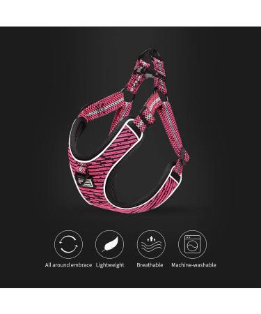 Suredoo Adjustable Dog Harness for Small & Medium Dogs | No Pull Reflective Safety Harness for Puppies - Soft & Comfortable (Small Pink) - Buy Online on GoSupps.com
